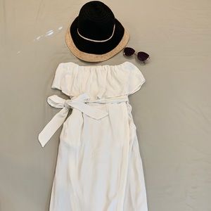 White off the shoulder dress